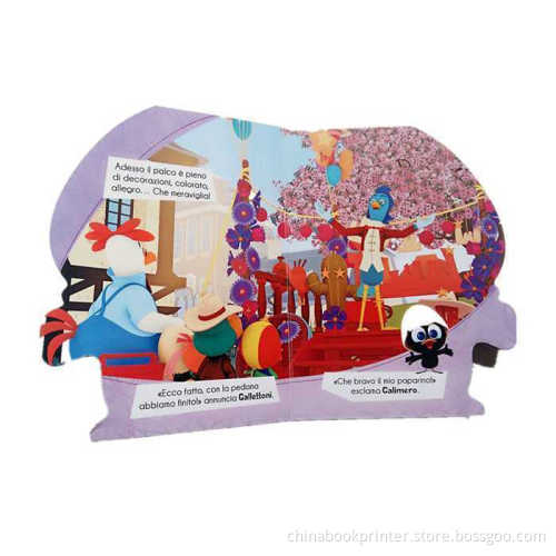 Die cut different shaped custom comic book for kids